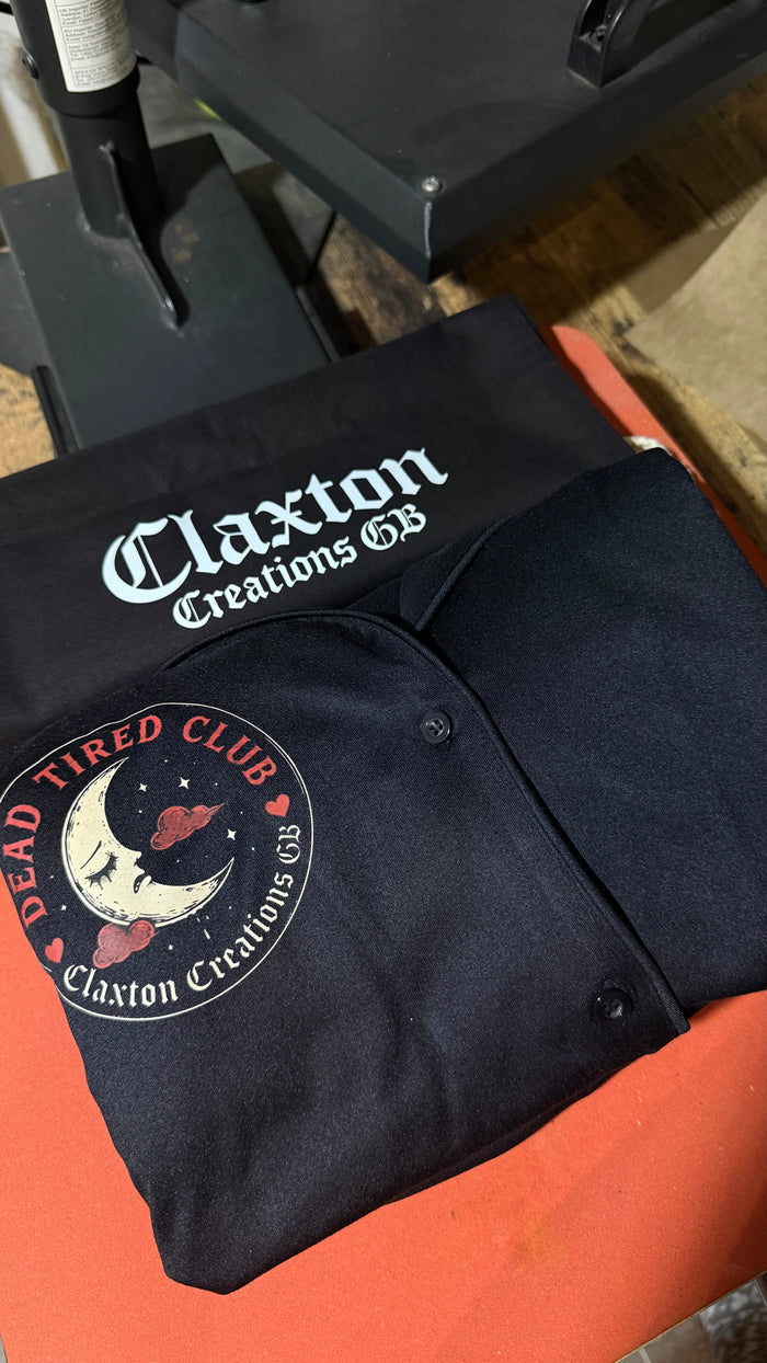 Dead Tired Club Soft Black Women’s PJs Set🌙 Claxton Creations GB