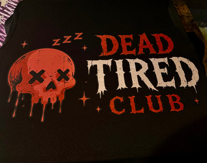 Dead Tired Club Soft Black Women’s PJs Set🌙 Claxton Creations GB
