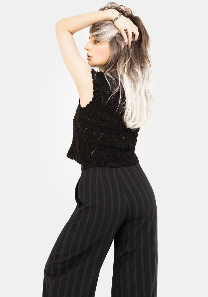 Delores Striped Cotton Balloon Trousers