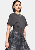 Deni Ruched Short Sleeve Top