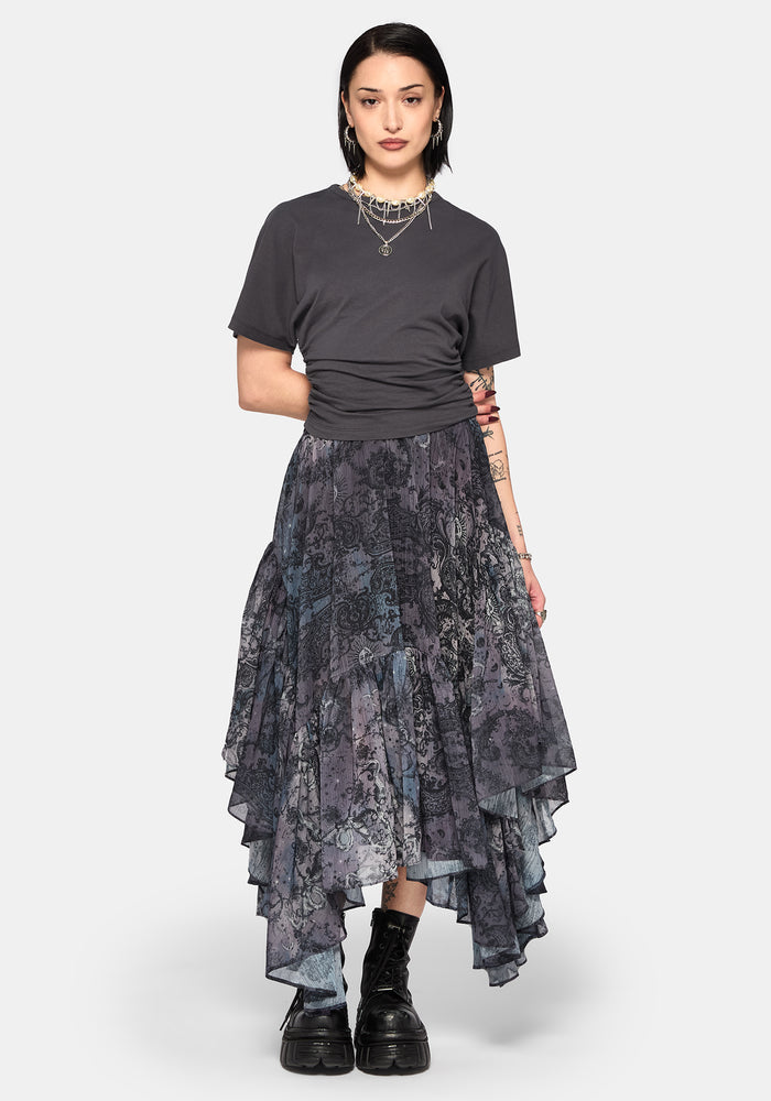 Deni Ruched Short Sleeve Top