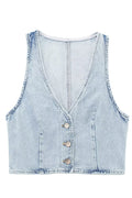 Denim Crop Vest - SexyModest Boutique
