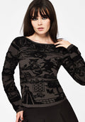 Diabolical Raised Jacquard Knit Jumper