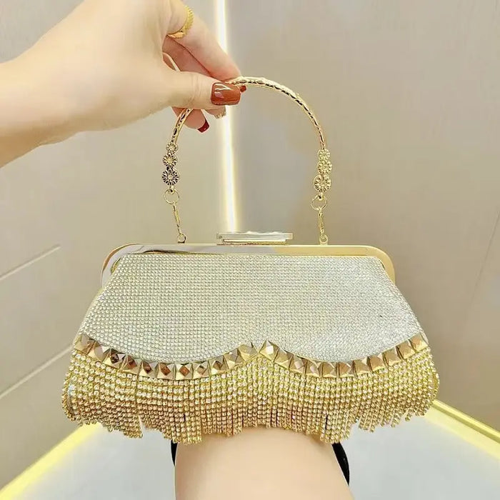 Diamond Tassel Clutch Festival/Wedding Bag fashionnsio