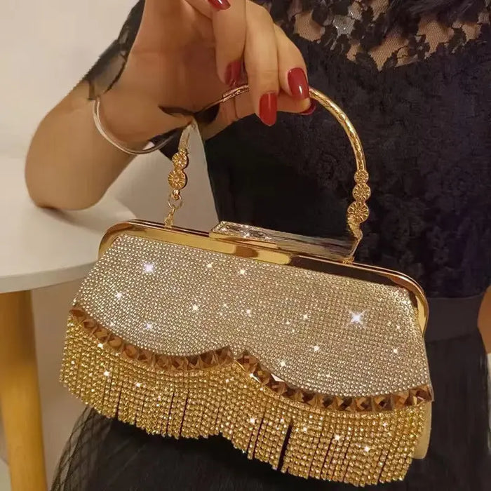 Diamond Tassel Clutch Festival/Wedding Bag fashionnsio