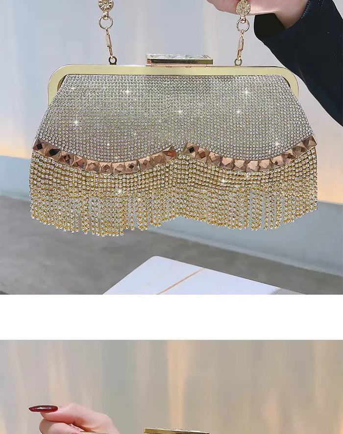Diamond Tassel Clutch Festival/Wedding Bag fashionnsio