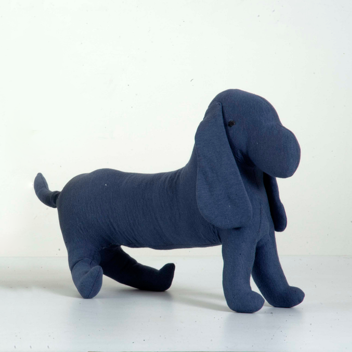 Dog Knitted Dark Blue Stuffed/Plush/Soft Pet Toy | 100% Premium Cotton - Mojopanda Organic  Store