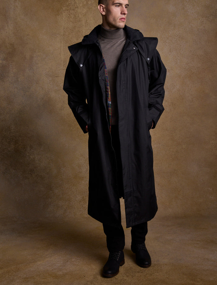 Donegal Men's Waterproof Bush Coat - Black #color_black
