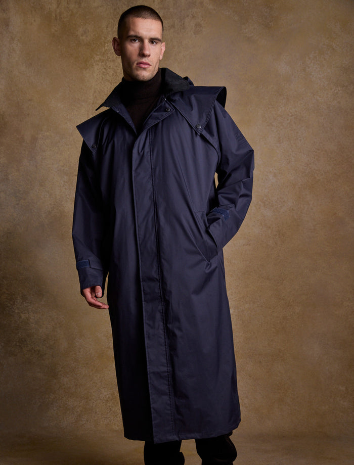 Donegal Men's Waterproof Bush Coat - Navy #color_navy