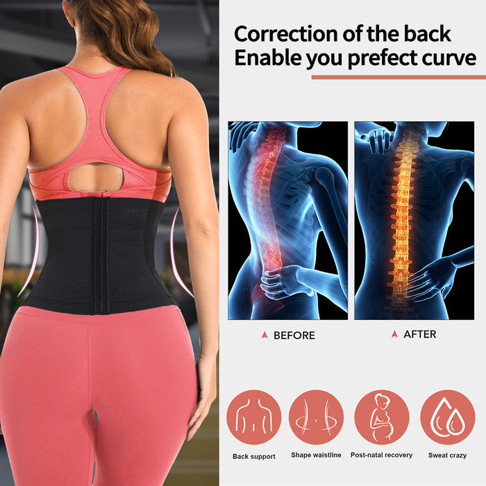 Double Belt Steel Boned Waist Trainer Women’s Slimming Corset