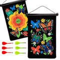 Double Sided Magnetic Game with Target | 6 Styles Hearth Song Dartboards Butterfly