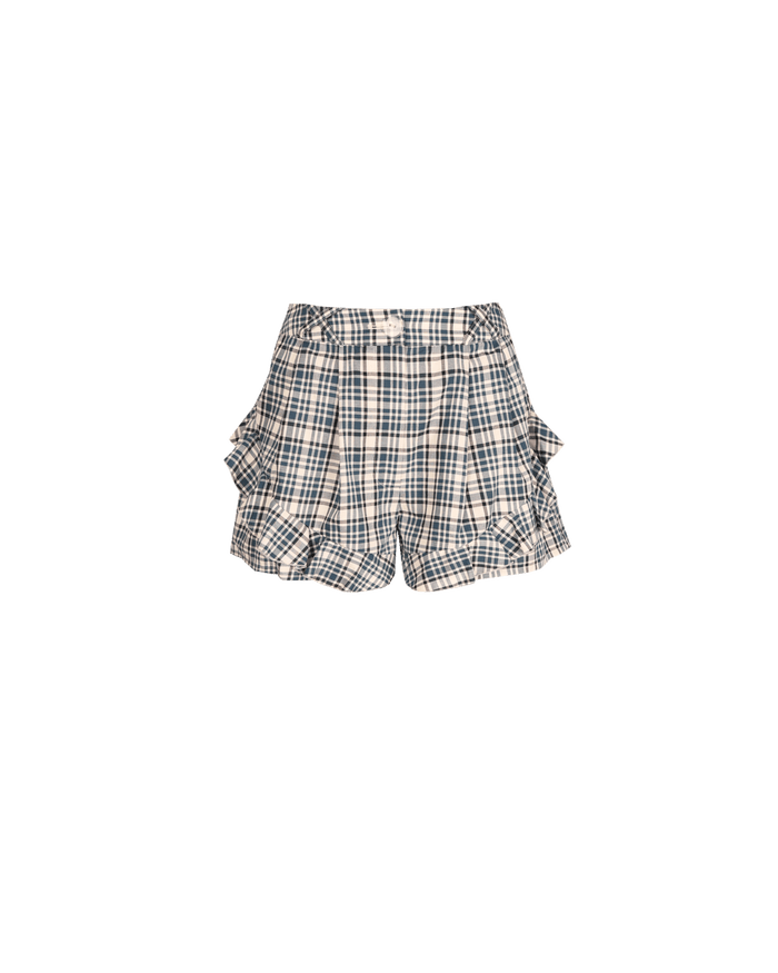 DOVE SHORT NAVY CREAM TARTAN