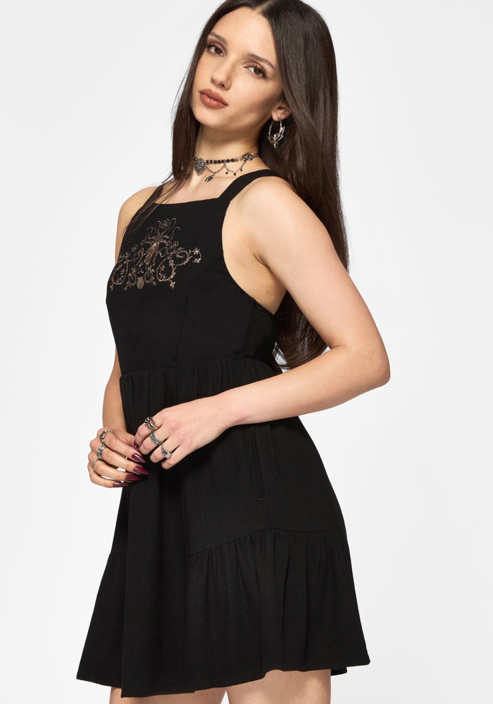 Drakona Embroidered Mini Dress