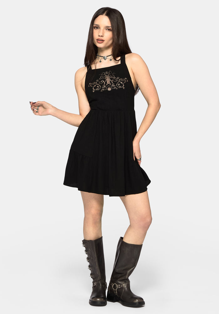 Drakona Embroidered Mini Dress