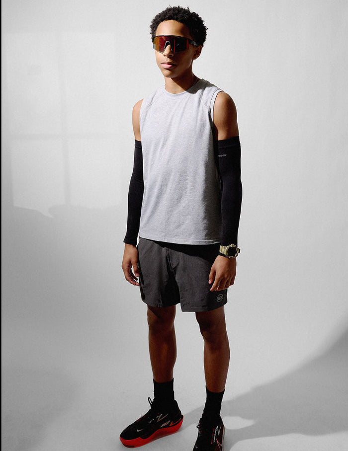 DRIP CORE TECH SHORTS - BLACK HEATHER