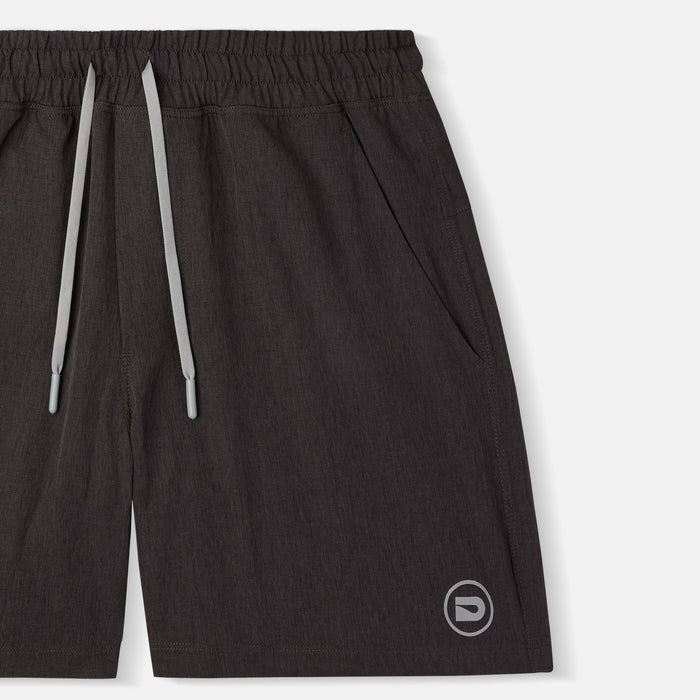 DRIP CORE TECH SHORTS - BLACK HEATHER