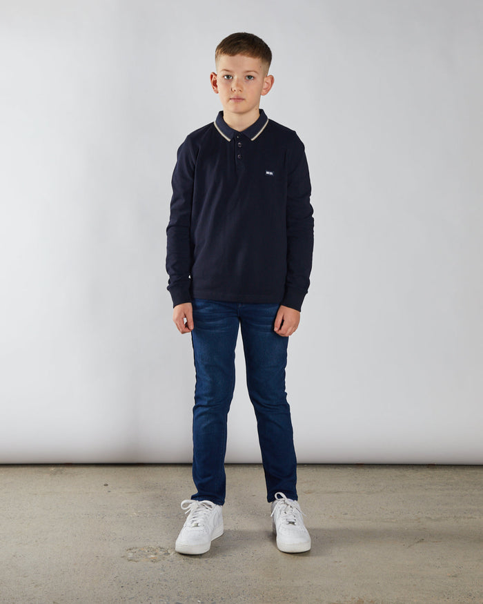 Duke L/S Polo Navy