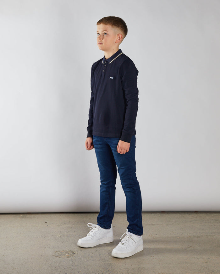 Duke L/S Polo Navy