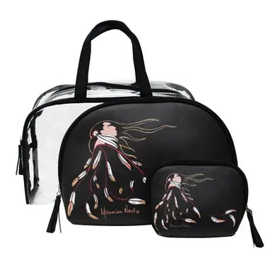 Eagle's Gift Cosmetic Bag Set featuring designs by Sioux Native Artist Maxine Noel.