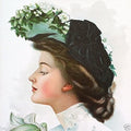 EASTER LILY Victorian Lithograph Pinup Print 1906