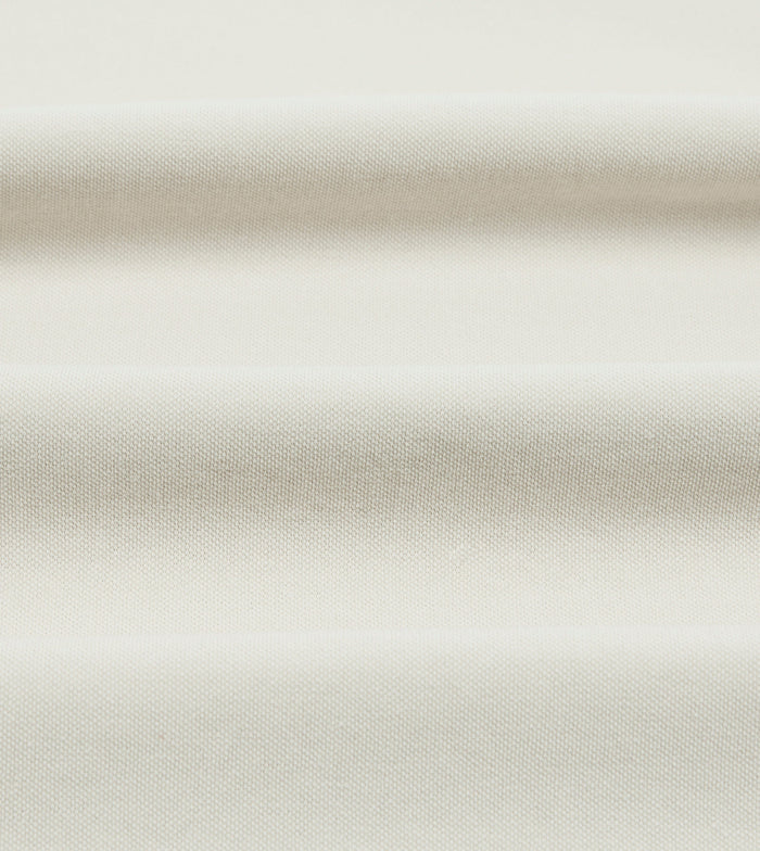 Ecru Piqué Cotton Polo Shirt