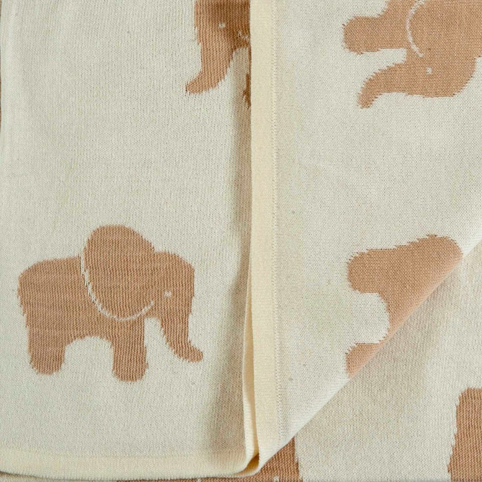 elephant Organic Cotton ac blanket for infants | Reversible