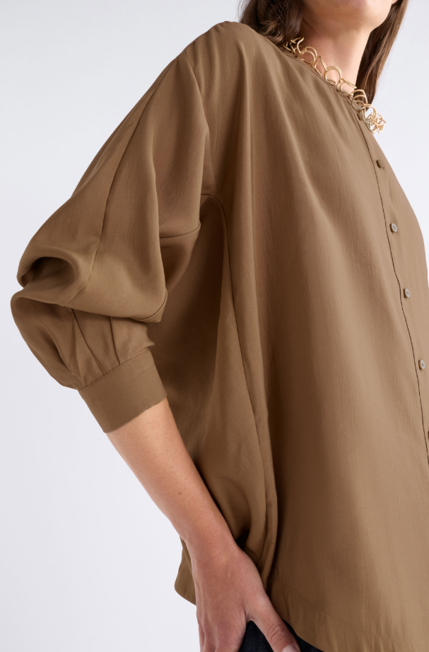 Elk - Ahren Shirt - Dark Toffee