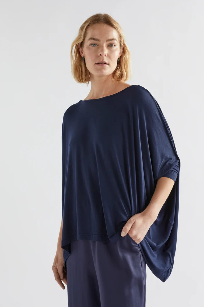 Elk - Wide Stretch Top - Navy - A3275F46S12 Navy
