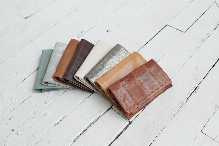 Eloise Handcrafted Leather Wallet: Black Latico Leathers