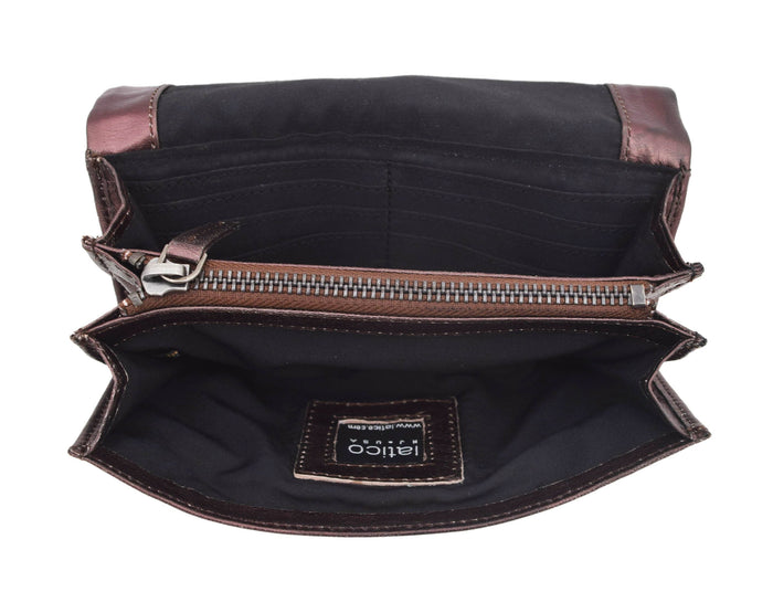 Eloise Handcrafted Leather Wallet: Black Latico Leathers