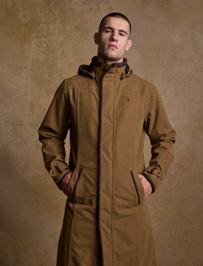 Emmet Waterproof Long Coat - Camel #color_camel
