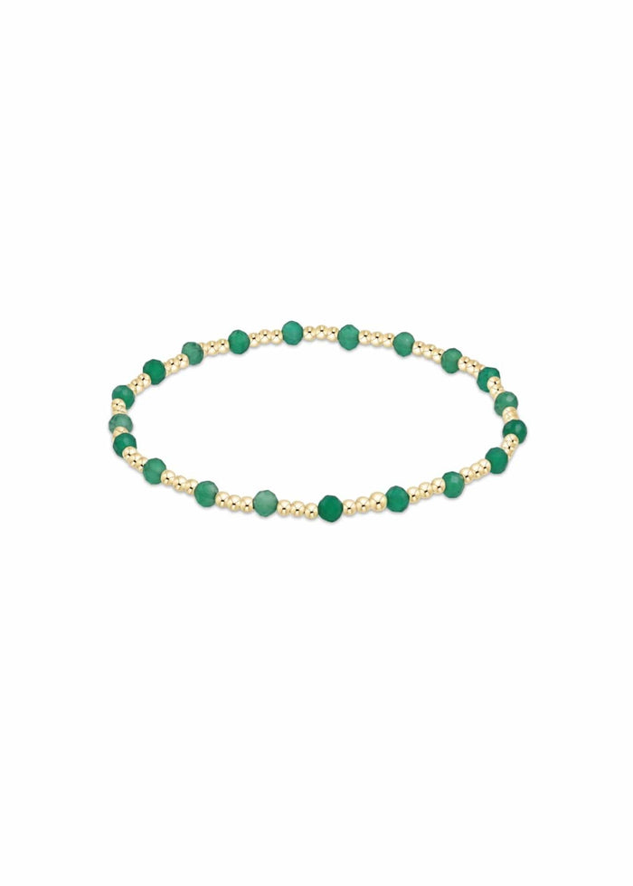 E.Newton Extends Gemstone Sincerity Gold 2mm e.newton Designs Bracelets Gold 3 mm Green Onyx