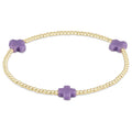 eNewton Signature Cross Small 2mm Bracelet | Purple e.newton Designs BRACELET