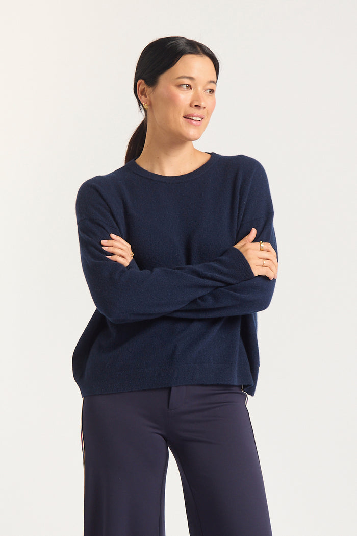 Estelle Cashmere Sweater In Midnight