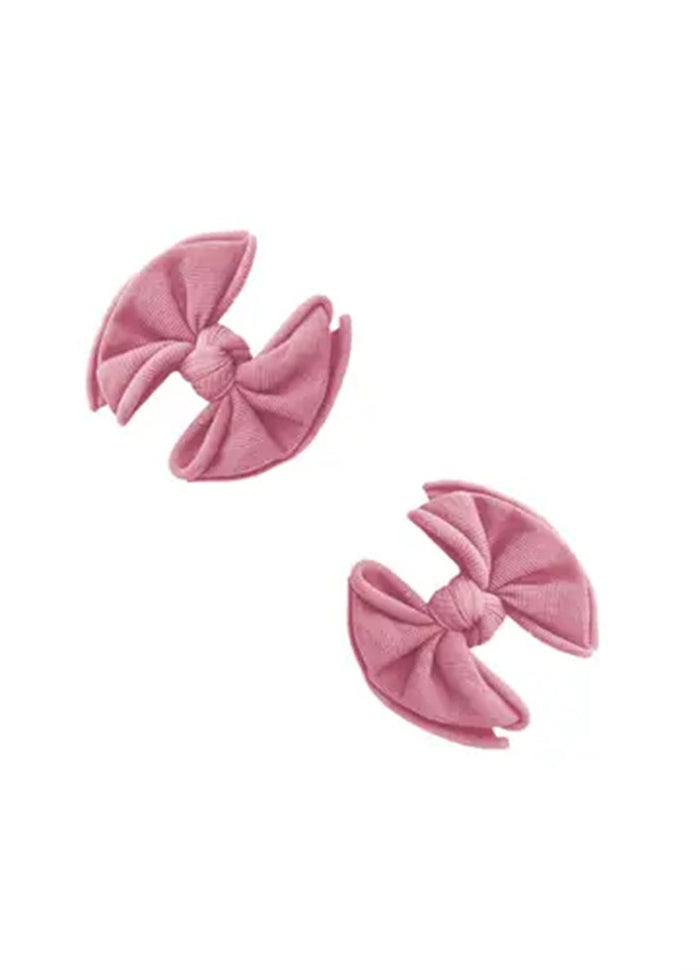 Fab Bow Clips 2-Pack - Mauve