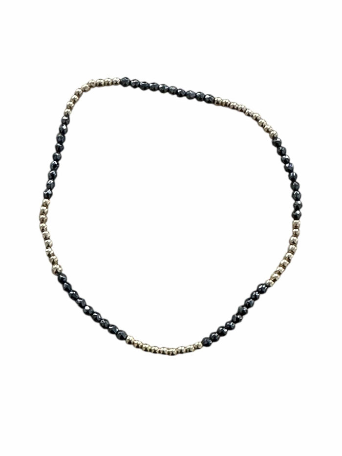 Faceted Hematite Bracelet Collection e.newton Designs Bracelet Blissful Pattern 2 mm