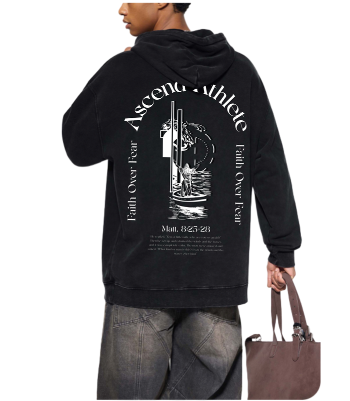 Faith Over Fear | Snow Washed Hoodie