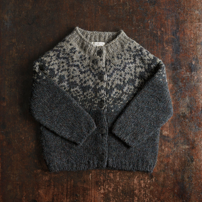 Fauna Baby & Kids Cardigan - Lambswool - Graphite