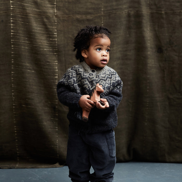 Fauna Baby & Kids Cardigan - Lambswool - Graphite