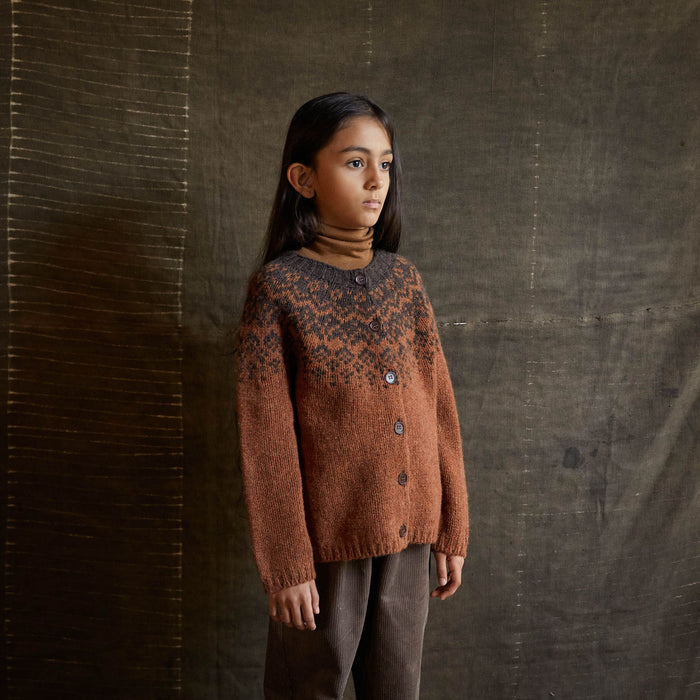 Fauna Baby & Kids Cardigan - Lambswool - Sienna
