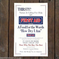 FIRST AID SYRUP Medical Store Poster 1930s