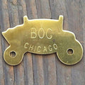 FISHER BODY BRASS BOC Chicago Nameplate 1970s