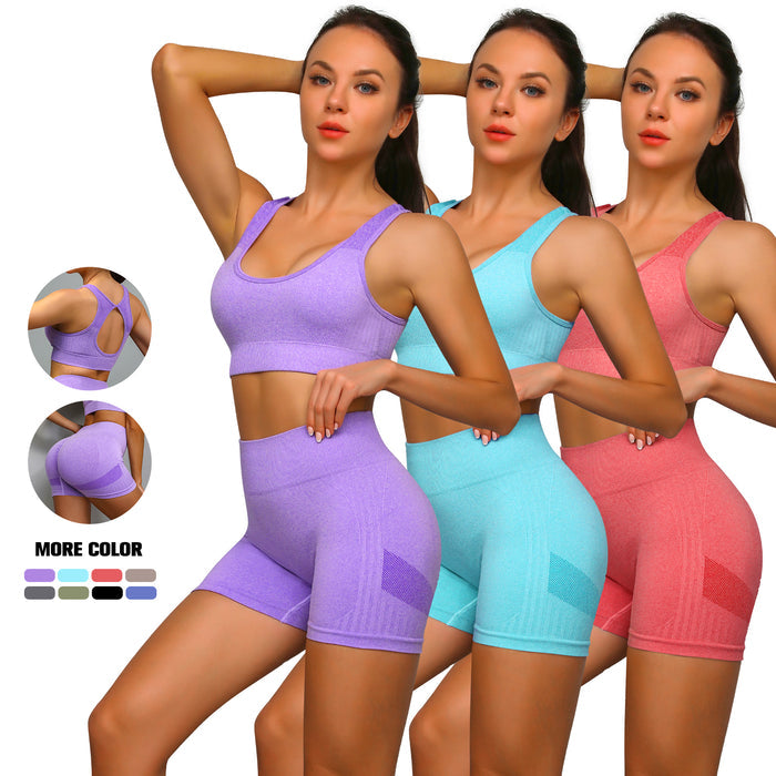 Fitness Women Gym Pants Sports Workout and Bra Sets Yoga Scrunch Leggings