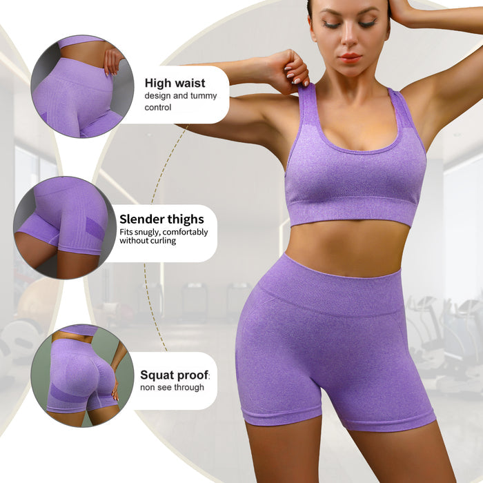 Fitness Women Gym Pants Sports Workout and Bra Sets Yoga Scrunch Leggings