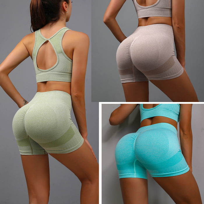 Fitness Women Gym Pants Sports Workout and Bra Sets Yoga Scrunch Leggings
