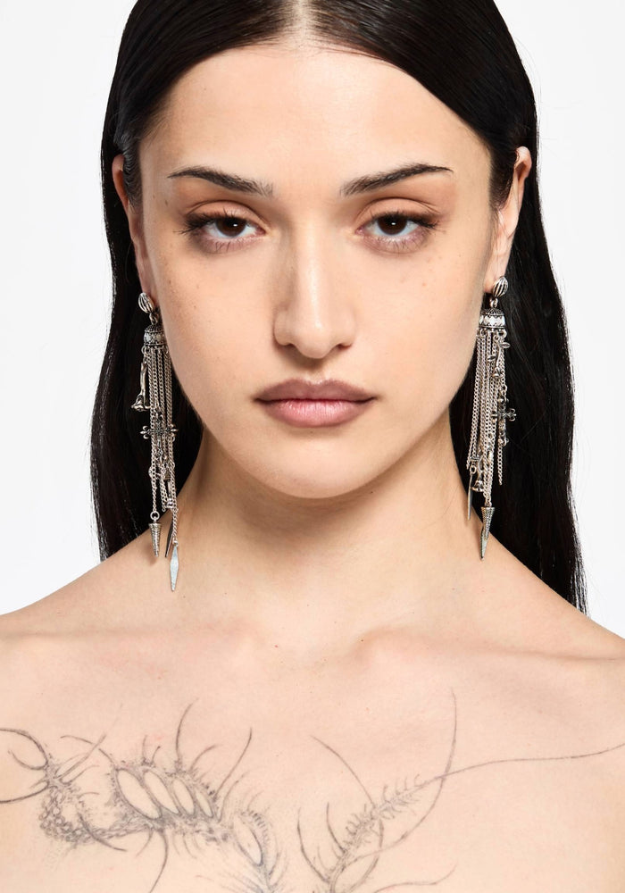 Flaren Charm Drop Earrings