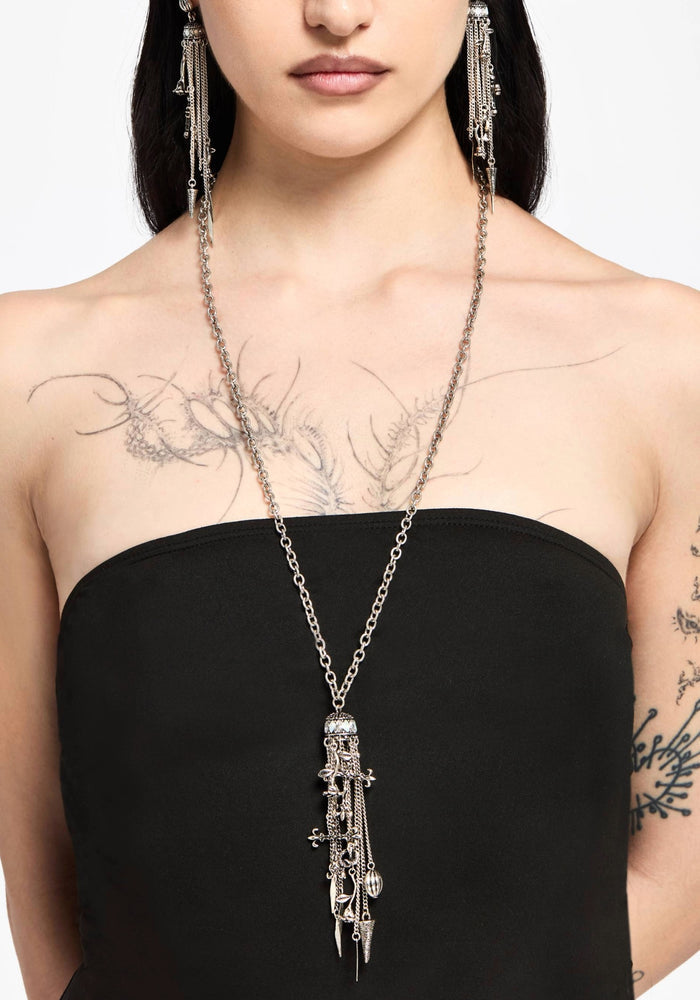 Flaren Charm Drop Necklace