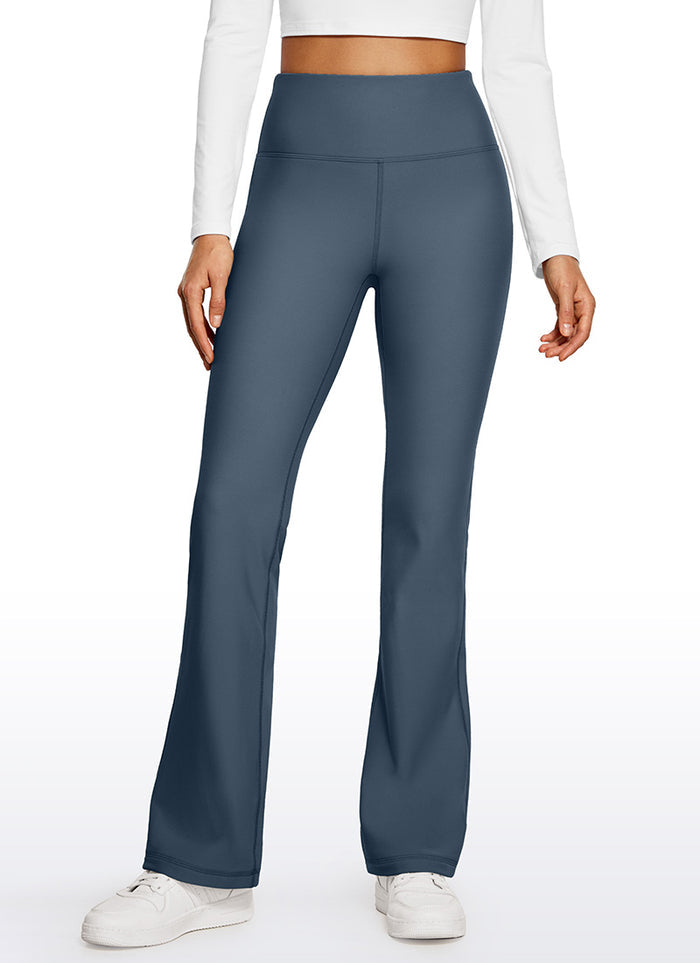 CRZ YOGA Womens Fleece Lined Flare Leggings 31" Stelindigo