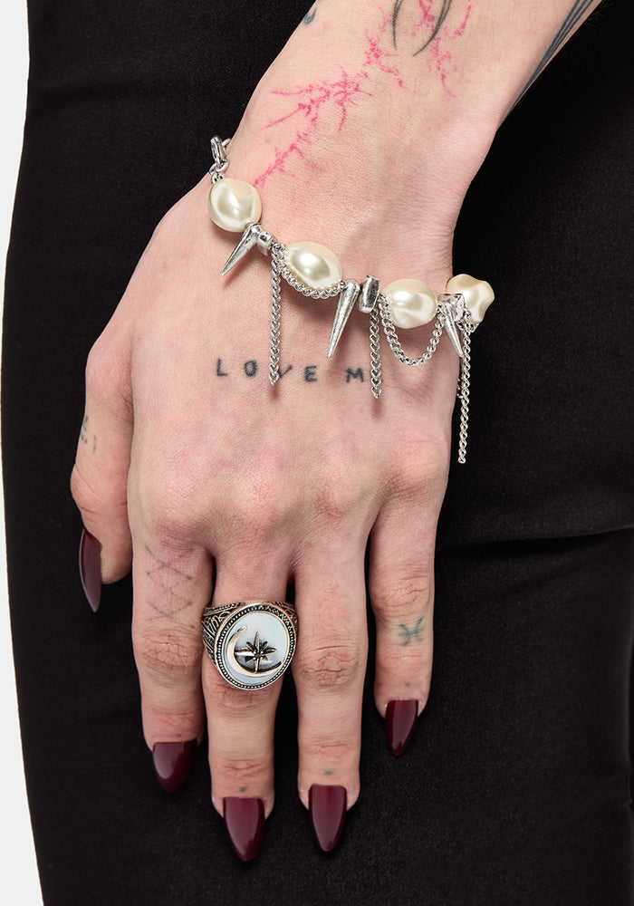 Flittex Spike Faux Pearl Bracelet