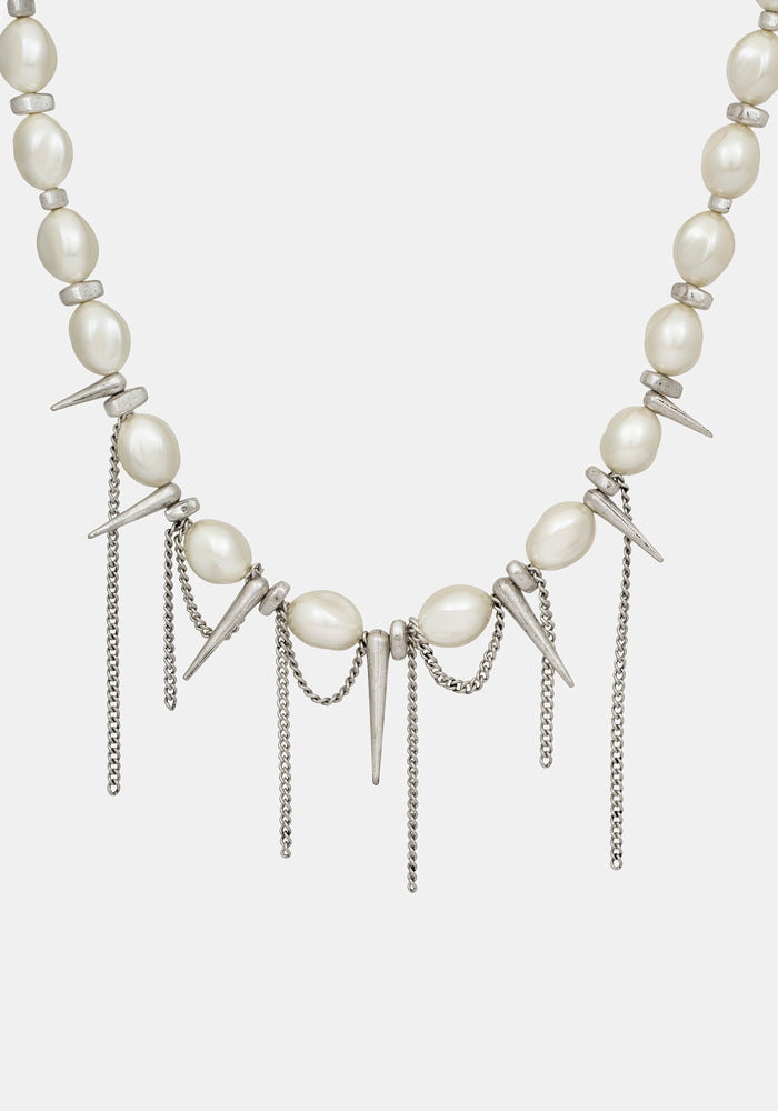 Flittex Spike Faux Pearl Choker